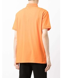 orange besticktes Polohemd von Karl Lagerfeld