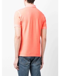 orange besticktes Polohemd von BOSS