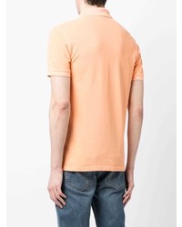 orange besticktes Polohemd von BOSS