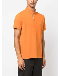 orange besticktes Polohemd von Etro