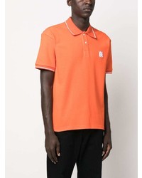 orange besticktes Polohemd von Amiri