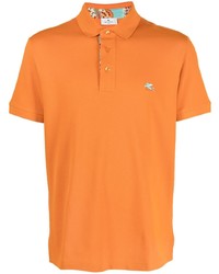 orange besticktes Polohemd von Etro