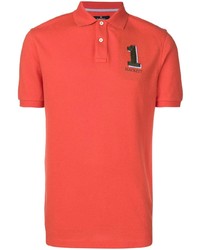 orange besticktes Polohemd von Hackett