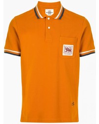 orange besticktes Polohemd von Kent & Curwen