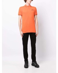 orange besticktes Polohemd von Hackett