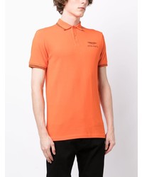 orange besticktes Polohemd von Hackett