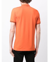 orange besticktes Polohemd von Hackett