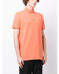 orange besticktes Polohemd von Hackett