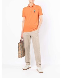 orange besticktes Polohemd von Polo Ralph Lauren