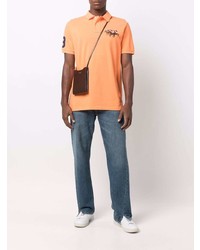 orange besticktes Polohemd von Polo Ralph Lauren