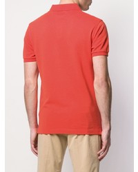 orange besticktes Polohemd von Hackett