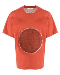 orange besticktes T-Shirt mit einem Rundhalsausschnitt von Craig Green