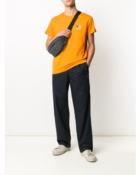 orange besticktes T-Shirt mit einem Rundhalsausschnitt von Loewe