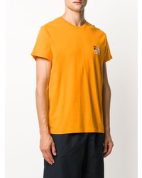 orange besticktes T-Shirt mit einem Rundhalsausschnitt von Loewe