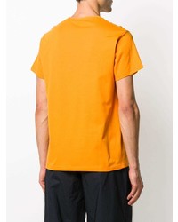 orange besticktes T-Shirt mit einem Rundhalsausschnitt von Loewe