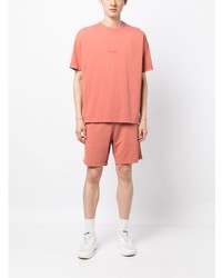 orange besticktes T-Shirt mit einem Rundhalsausschnitt von Paul Smith