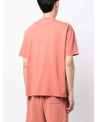 orange besticktes T-Shirt mit einem Rundhalsausschnitt von Paul Smith