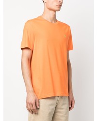 orange besticktes T-Shirt mit einem Rundhalsausschnitt von Polo Ralph Lauren