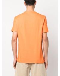 orange besticktes T-Shirt mit einem Rundhalsausschnitt von Polo Ralph Lauren