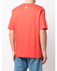 orange besticktes T-Shirt mit einem Rundhalsausschnitt von BOSS HUGO BOSS