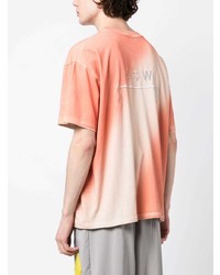 orange besticktes T-Shirt mit einem Rundhalsausschnitt von A-Cold-Wall*