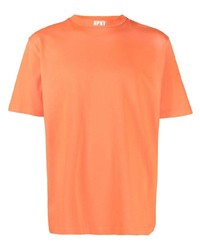 orange besticktes T-Shirt mit einem Rundhalsausschnitt von Heron Preston