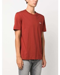 orange besticktes T-Shirt mit einem Rundhalsausschnitt von Zegna