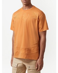 orange besticktes T-Shirt mit einem Rundhalsausschnitt von Burberry