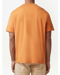 orange besticktes T-Shirt mit einem Rundhalsausschnitt von Burberry