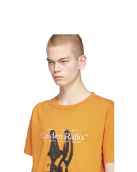 orange besticktes T-Shirt mit einem Rundhalsausschnitt von Off-White