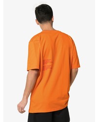 orange besticktes T-Shirt mit einem Rundhalsausschnitt von Heron Preston