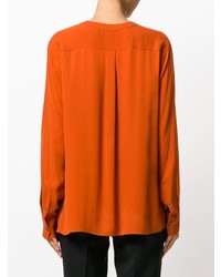 orange Bluse mit Knöpfen von Theory