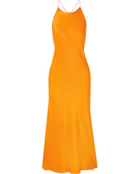 orange Camisole-Kleid aus Satin
