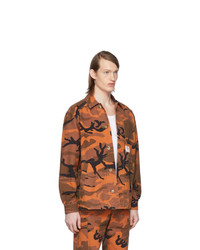 orange Camouflage Shirtjacke von McQ Alexander McQueen