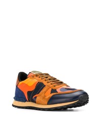 orange Camouflage Sportschuhe von Valentino Garavani