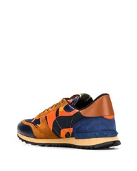 orange Camouflage Sportschuhe von Valentino Garavani