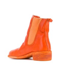 orange Chelsea Boots aus Leder von Guidi