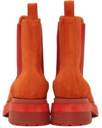 orange Chelsea Boots aus Wildleder von Eckhaus Latta