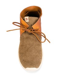 orange Chukka-Stiefel aus Leder von VISVIM