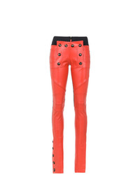 orange enge Hose aus Leder von Andrea Bogosian