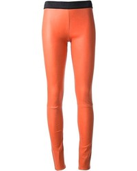 orange enge Hose aus Leder von Drome
