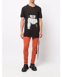 orange enge Jeans von Rick Owens DRKSHDW