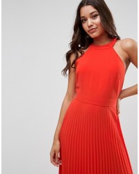 orange Maxikleid mit Falten von Asos