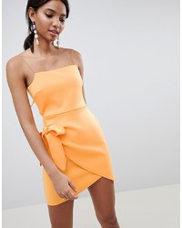 orange figurbetontes Kleid von ASOS DESIGN