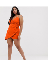 orange figurbetontes Kleid von Club L London Plus