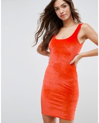 orange figurbetontes Kleid von Asos