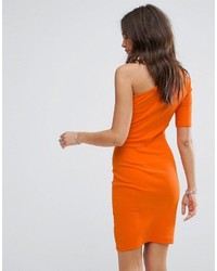 orange figurbetontes Kleid von New Look