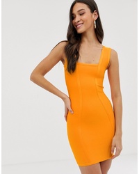 orange figurbetontes Kleid von The Girlcode
