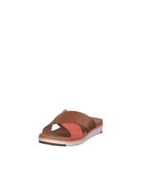 orange flache Sandalen aus Leder von UGG