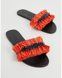 orange flache Sandalen aus Segeltuch von ASOS DESIGN